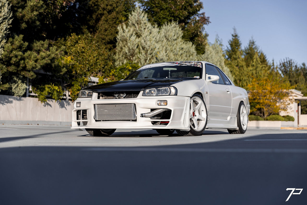 2000 Nissan Skyline GT-T - Motegi MR159 BATTLE V - White | Motegi